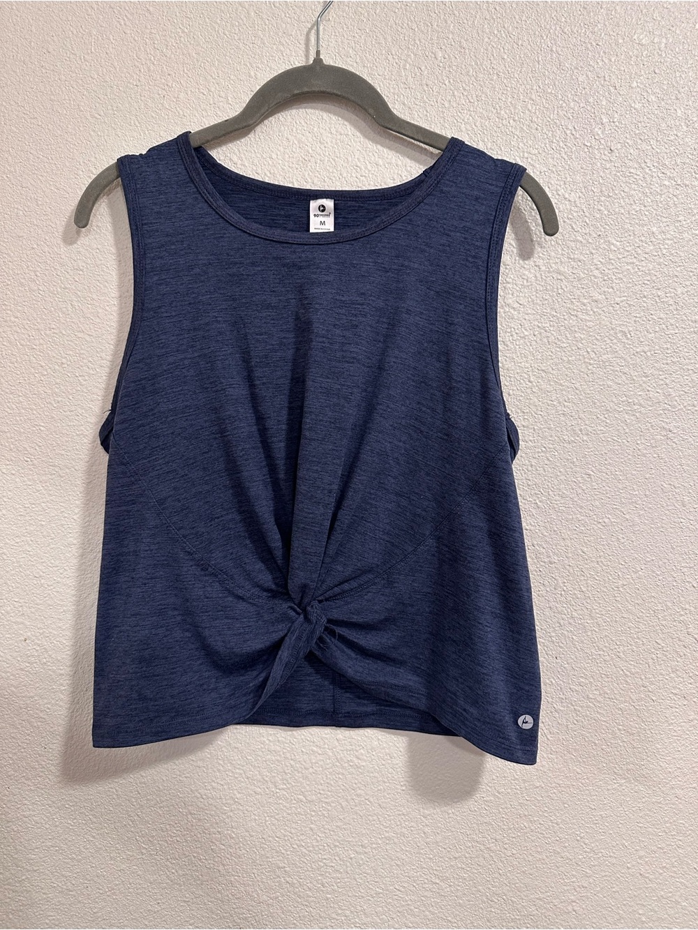 Reflex Navy Sleeveless Twist-Front Tank